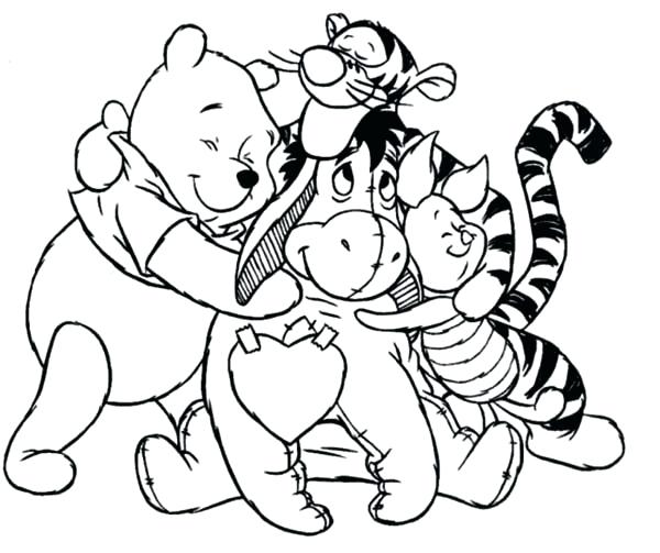 600x503 The Pooh Coloring Pages Free Printable Coloring Pages
