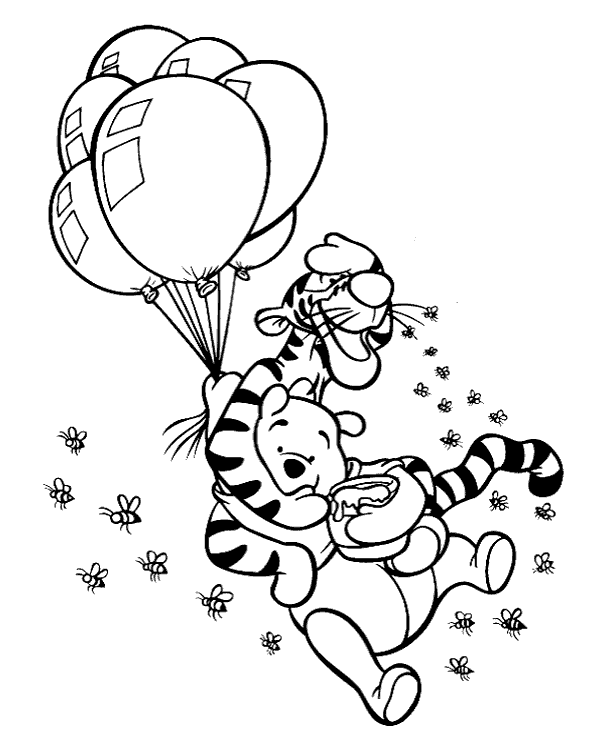 600x740 Winnie The Pooh Colouring Pages To Print Or Download For Free