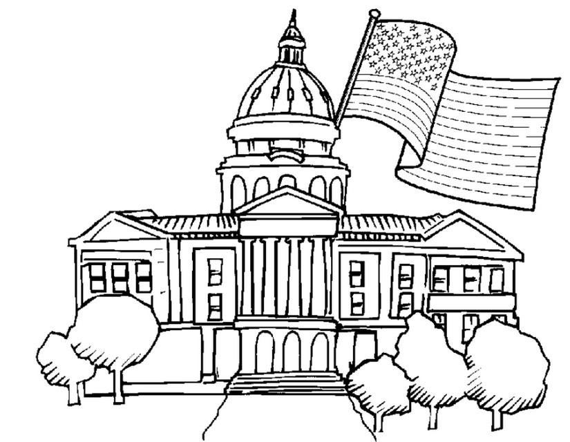 825x640 Lovely White House Coloring Page Printable For Cure Adult Coloring