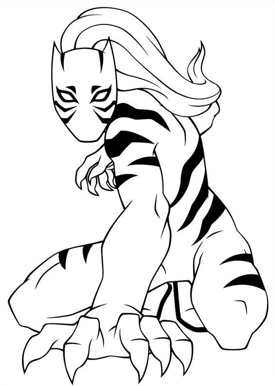 565x792 Kids N Coloring Page Ultimate Spider Man White Tiger