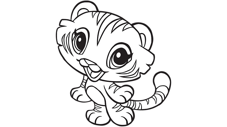 960x540 Tiger Printable Coloring Pages
