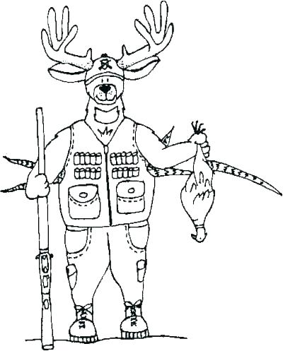 400x497 Deer Hunting Coloring Page Coloring Pages Of Deer Coloring Pages
