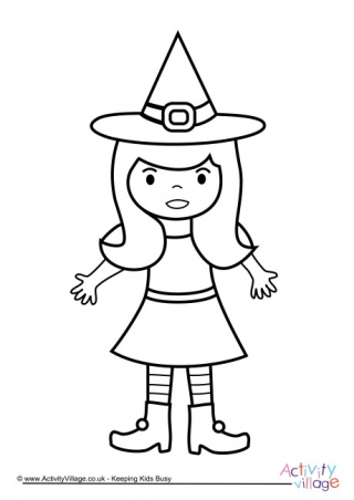 320x452 Wicked Witch Colouring Page