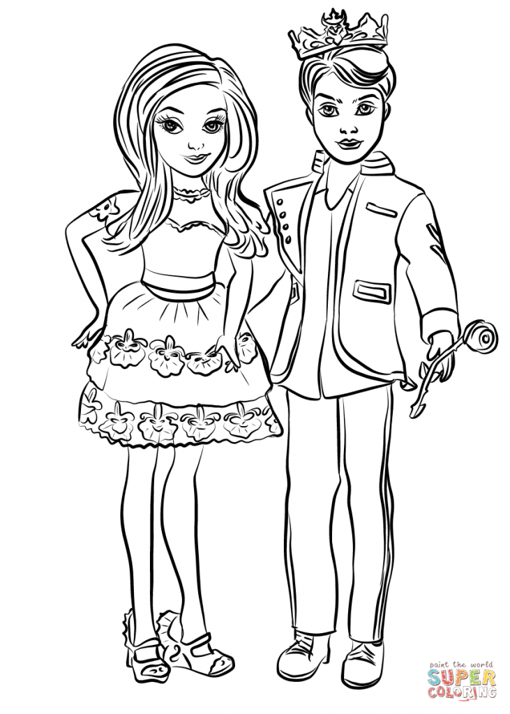 731x1024 Top Descendants Wicked World Coloring Pages
