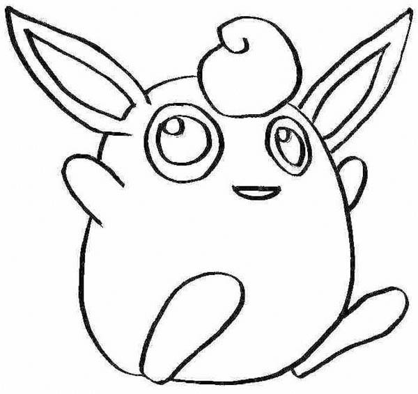 600x566 Pokemon Jigglypuff Jumping Coloring Page