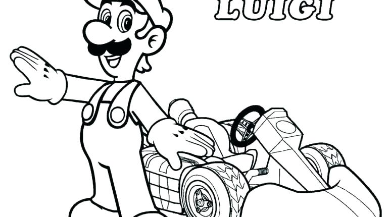 770x430 Mario Kart Wii Coloring Pages Ideas Kart Coloring Pages