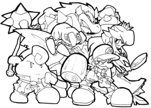 530x381 Wii Super Mario Galaxy Coloring Pages
