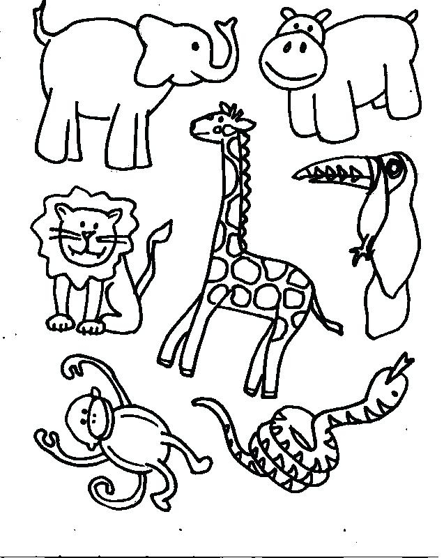 637x800 Wild Animals Coloring Pages Jungle Animal Coloring Pages