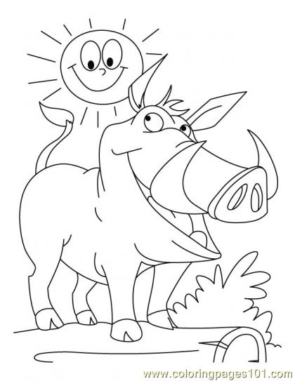 420x543 Wild Boar Coloring Pages