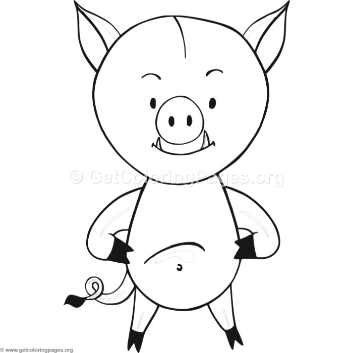 700x700 Easy Wild Boar Coloring Pages