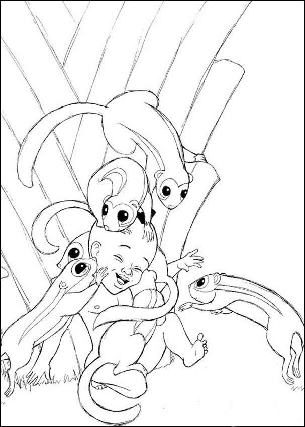607x850 Kirikou And Wild Boar Coloring Pages