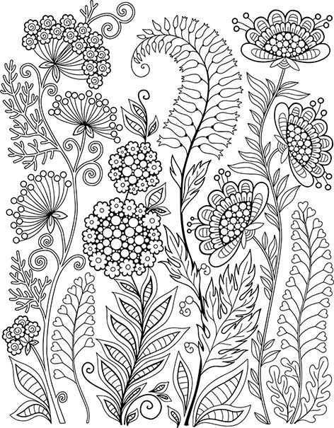 472x605 Coloring Pages Wild Flowers Coloriage Wild Flowers