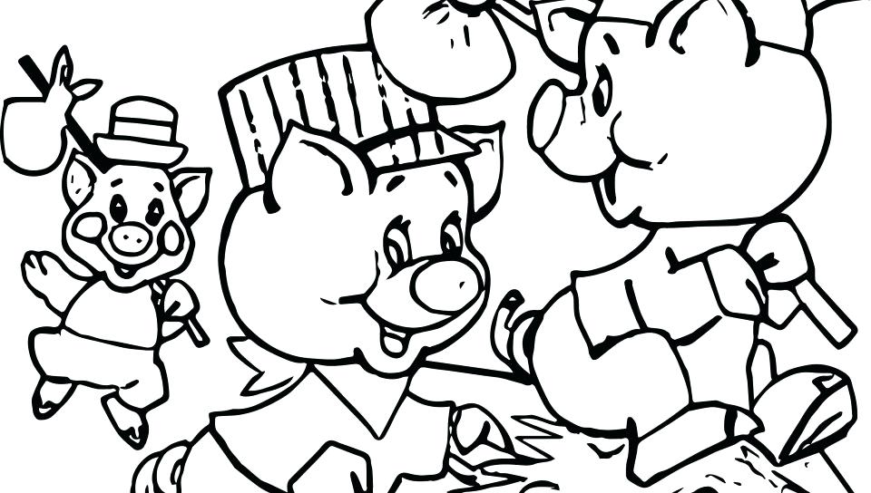 960x544 Three Little Pigs Coloring Pages Little Pigs Coloring Page