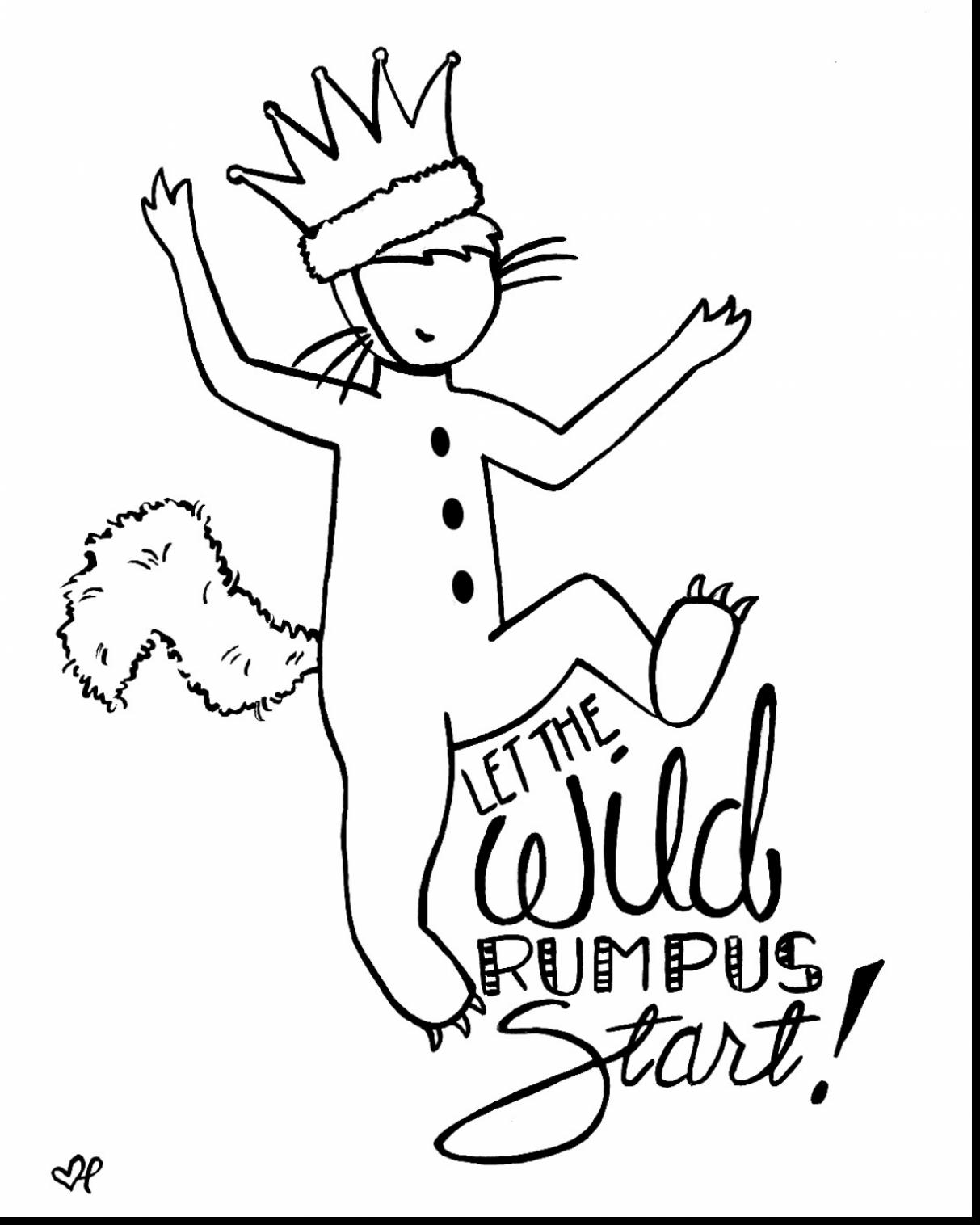 1213x1516 Where The Wild Things Are Coloring Pages Printable Image Brilliant