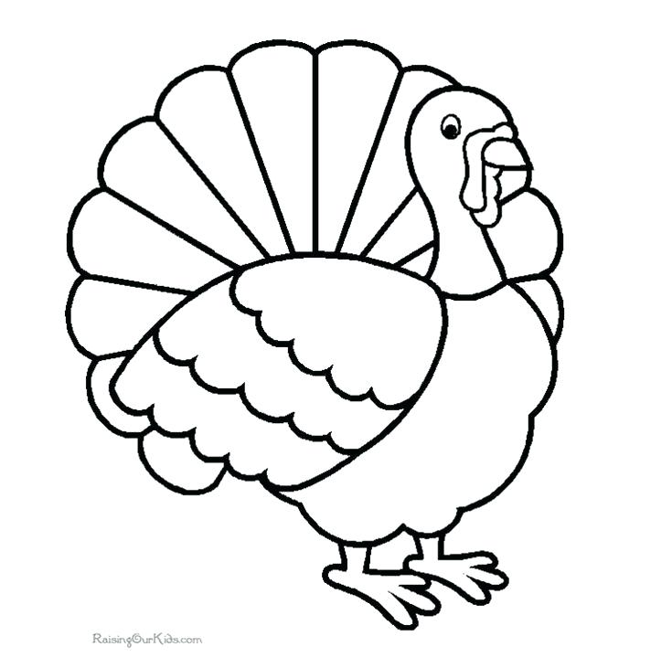 735x731 Coloring Page Of Turkey Print A Free Turkey Coloring Page