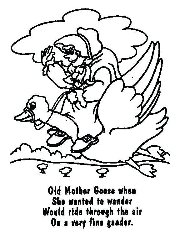 576x747 Mother Goose Coloring Pages Free The North Wind Doth Blow Coloring