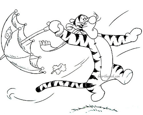 500x403 Tigger In The Wind Coloring Page Huixin Ng