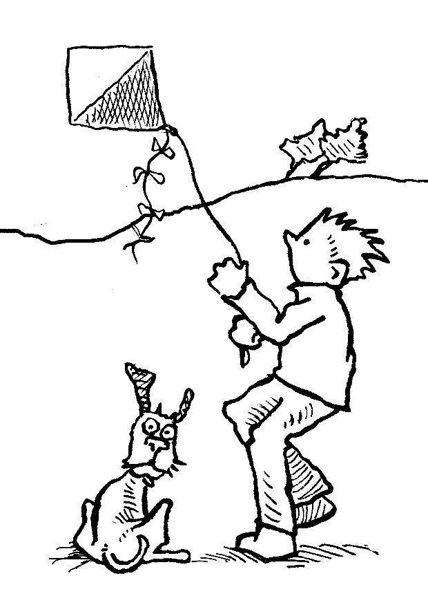 620x875 Coloring Page Kite