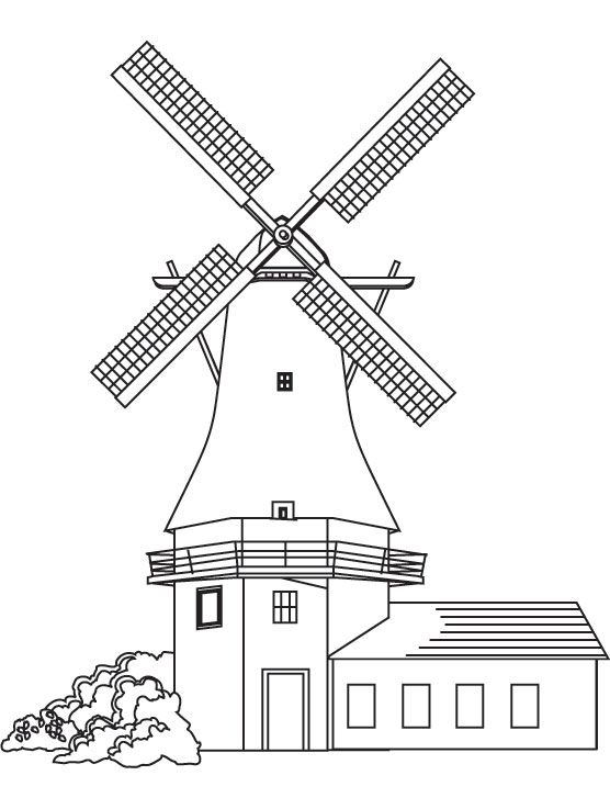 556x737 Huge Windmill Ann's Coloring Pages Windmill