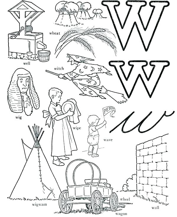 600x734 W Coloring Pages W Coloring Pages Letter W Coloring Pages Letter W