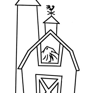 300x300 Barn And A Windmill Coloring Page Color Luna