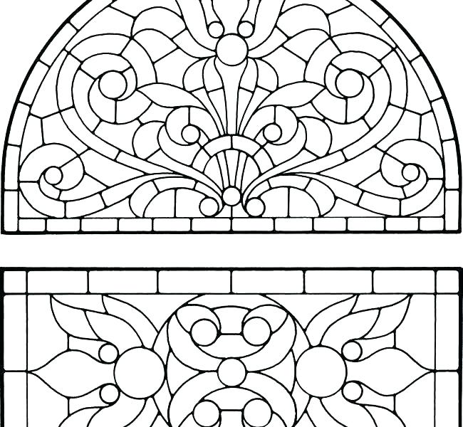 650x600 Stained Glass Window Coloring Pages