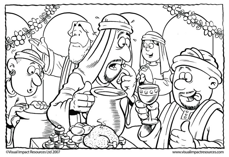 736x505 Nice Jesus Turns Water Into Wine Coloring Page