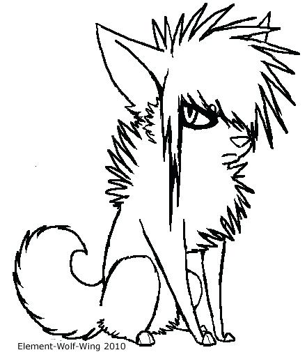 441x512 Wolf Pup Coloring Pages Scene Puppy Base