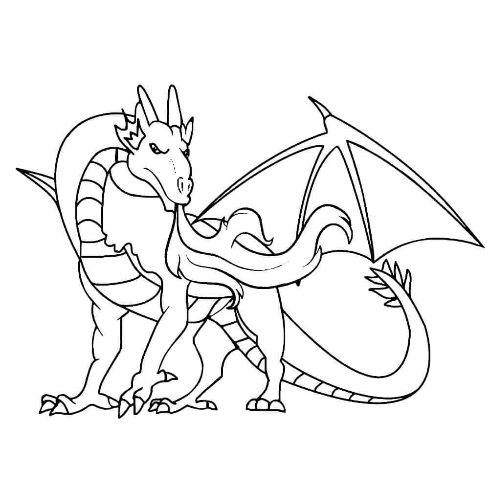 1000x1000 Free Printable Dragon Coloring Pages