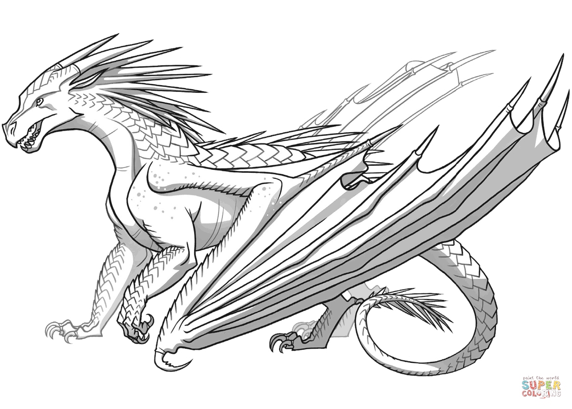 1129x807 Wings Of Fire Coloring Pages Beautiful Icewing Dragon From Wings