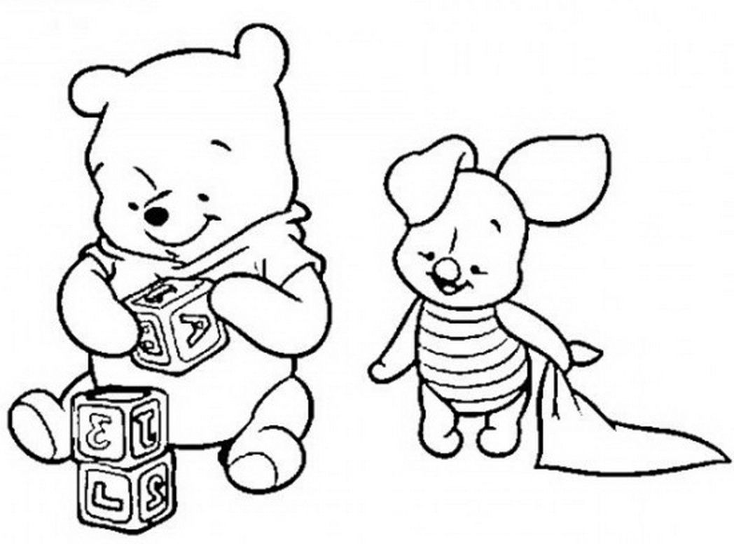 1048x776 Winnie The Pooh Coloring Pages Lovely Baby Winnie The Pooh