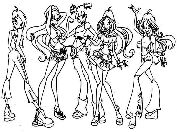 600x450 Winx Club Coloring Pages For Kids Batch Coloring