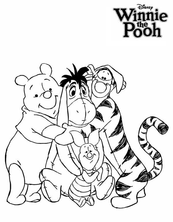 600x773 Winnie Pooh And Friends Coloring Pages