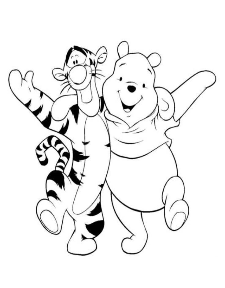 736x944 Winnie The Pooh And Friends Coloring Pages Free Printable