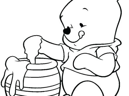 440x330 Winnie The Pooh Coloring Pages Baby The Pooh And Friends Coloring