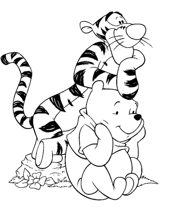 650x806 Winnie The Pooh And Tigger Coloring Page Winnie The Pooh