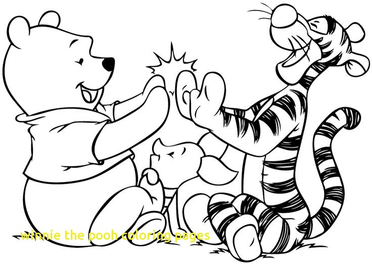 736x523 Winnie The Pooh Coloring Pages With Best Tigger Color Book