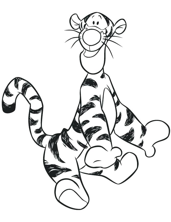 670x867 Tigger Colouring Pages