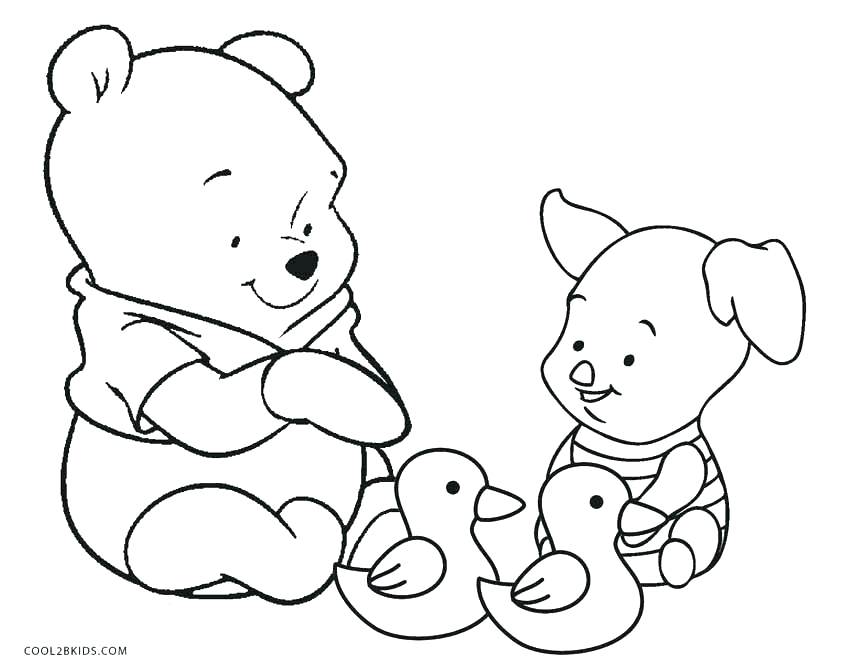 850x668 Winnie The Pooh Birthday Colouring Pages Baby Coloring