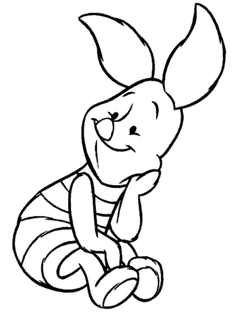 766x1000 Winnie Pooh Characters Coloring Pages Baby Piglet