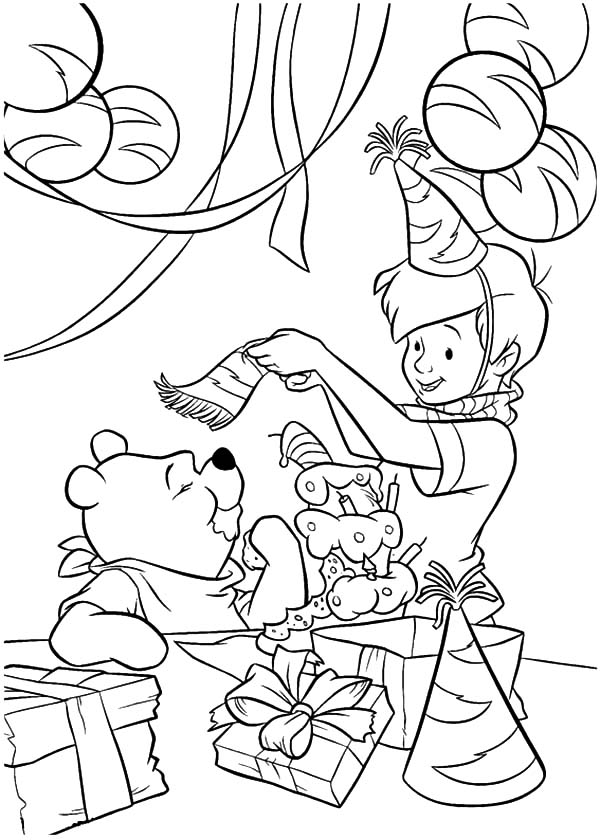 600x840 Winnie The Pooh Birthday Party Coloring Pages