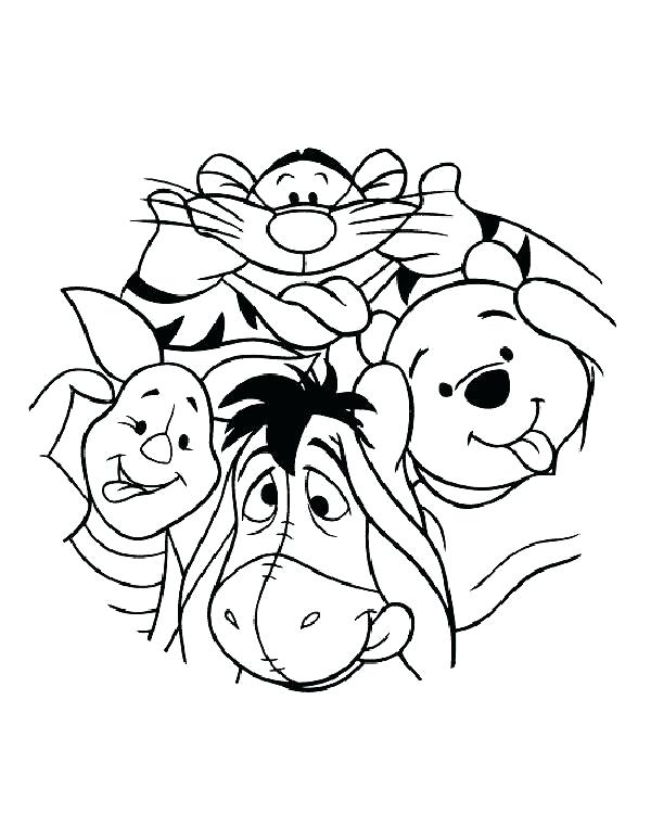 600x774 Winnie The Pooh Characters Coloring Pages And Friends Coloring