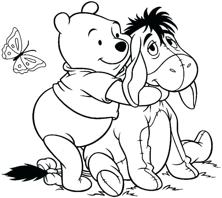 736x656 Winnie The Pooh Christmas Coloring Pages The Pooh Coloring Free