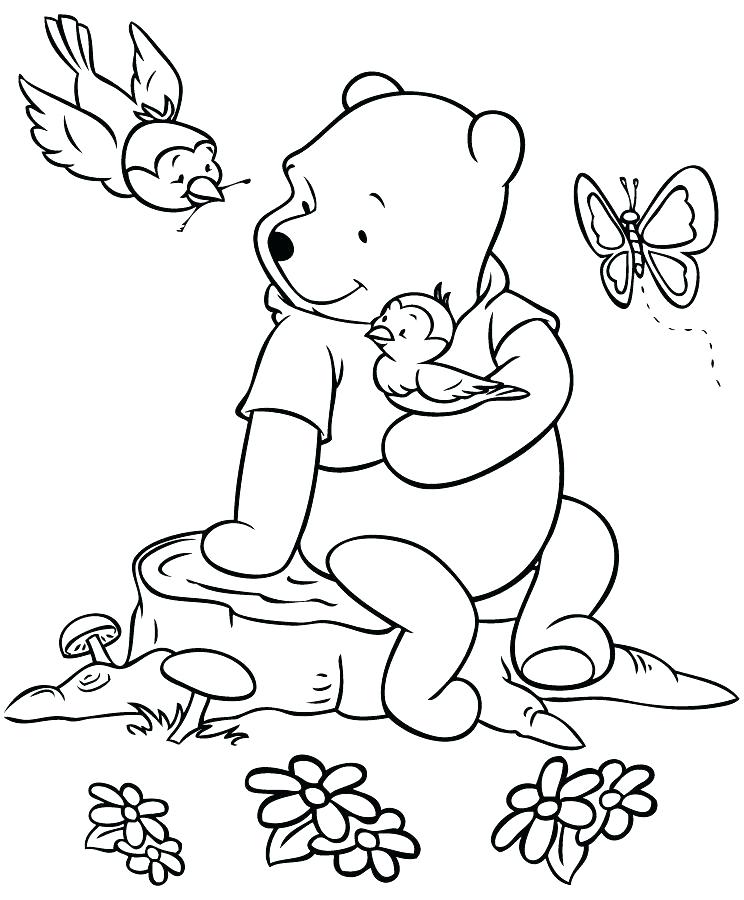 744x900 Coloring Winnie The Pooh Christmas Coloring Pages Free Printable