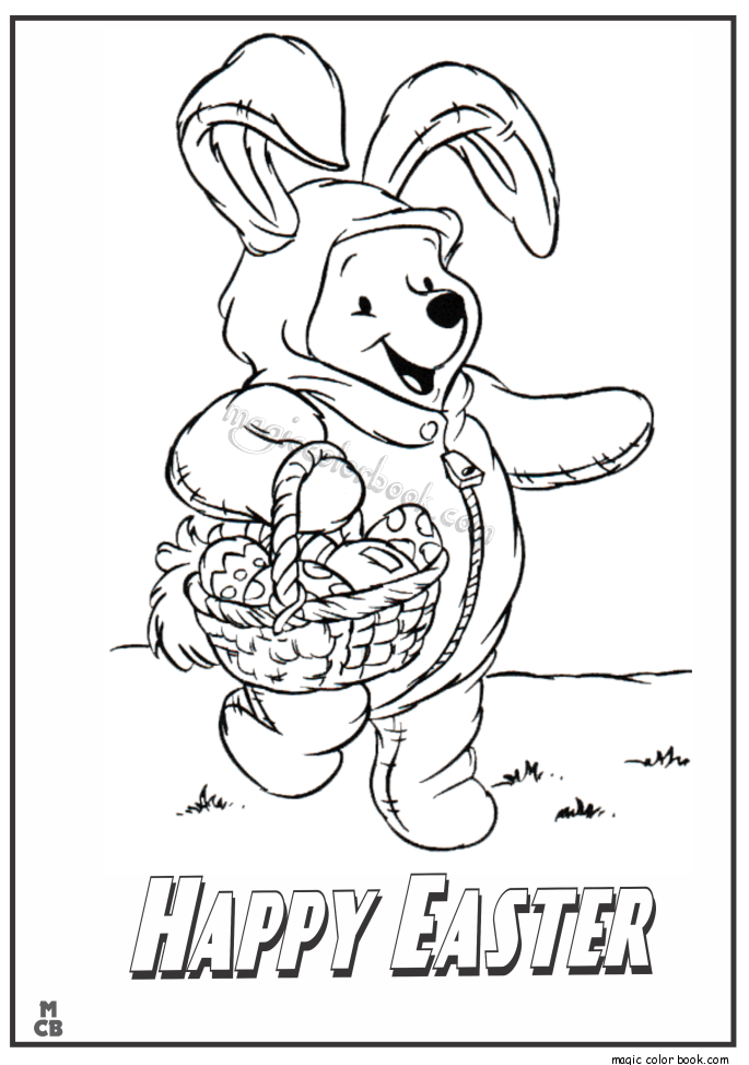 685x974 Happy Easter Winne The Pooh Coloring Pages