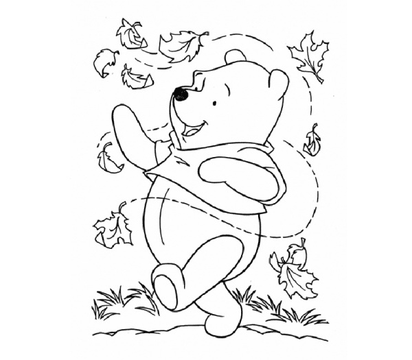 600x525 Winnie The Pooh Fall Coloring Pages