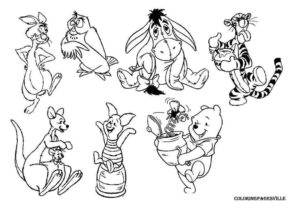 1024x724 Winnie The Pooh Fall Coloring Pages The Pooh Winnie The Pooh