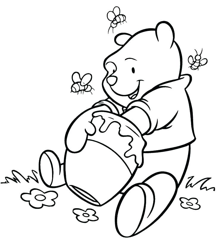 736x827 Winnie The Pooh Coloring Pages