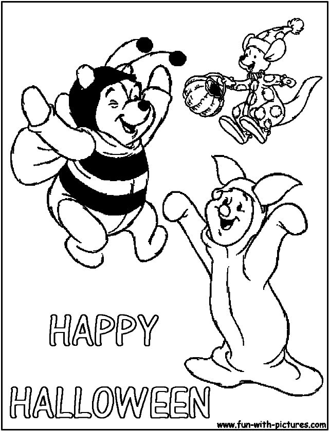 640x840 Winnie The Pooh Halloween Coloring Pages Coloring Pages Kids