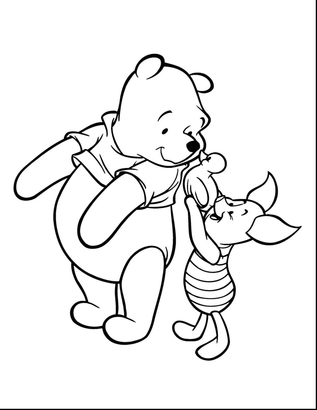 1024x1322 Incredible Cute Baby Piglet Winnie The Pooh Coloring Page
